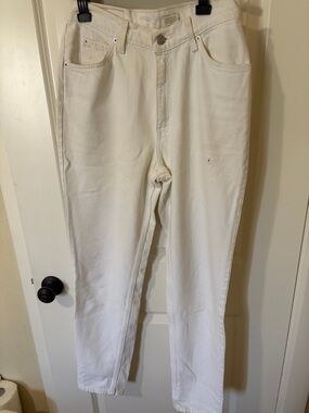 Levi's Cream/White Straight-Leg Retro Denim Jeans